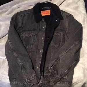 Levi’s brand lined black Levi jacket size M
